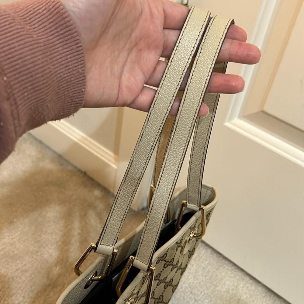 GUCCI GG Monogram Small Eclipse Tote (Oyster/Cream Color) - Great Condition - Picture 12 of 13